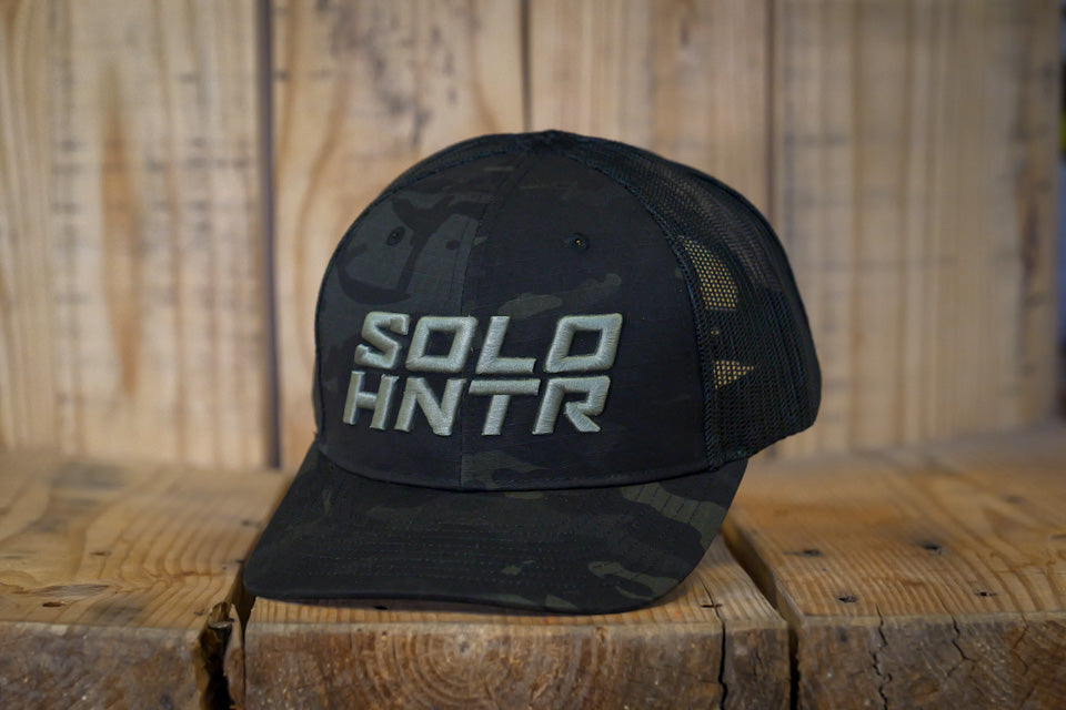 STACKED - Black Multicam Hat