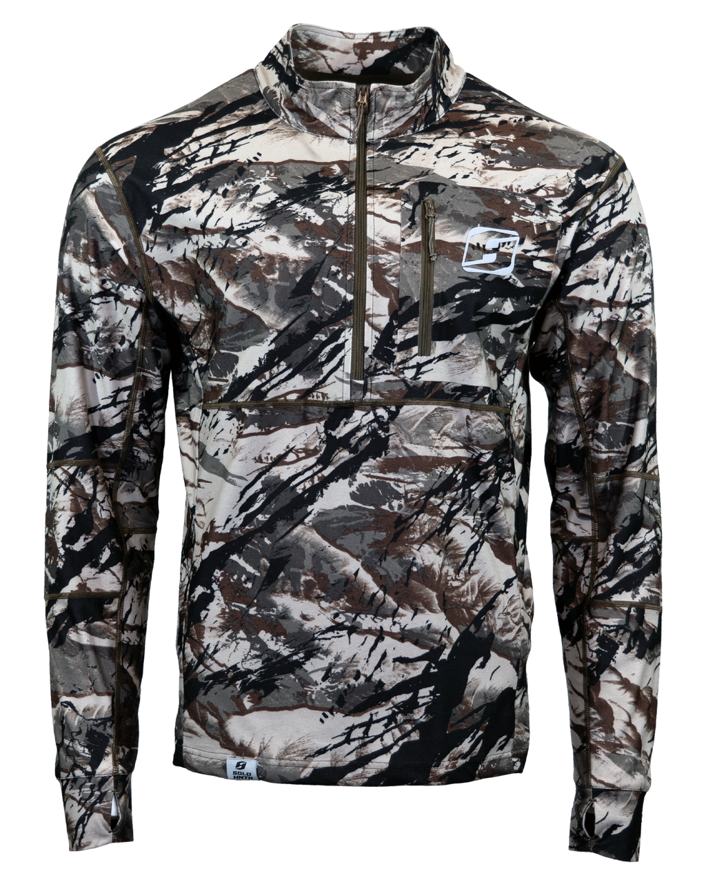 トップス DESCENDANT Belly Pullover Jacket Camo 4 Stealth 1/4 Zip Pullover – SOLO HNTR