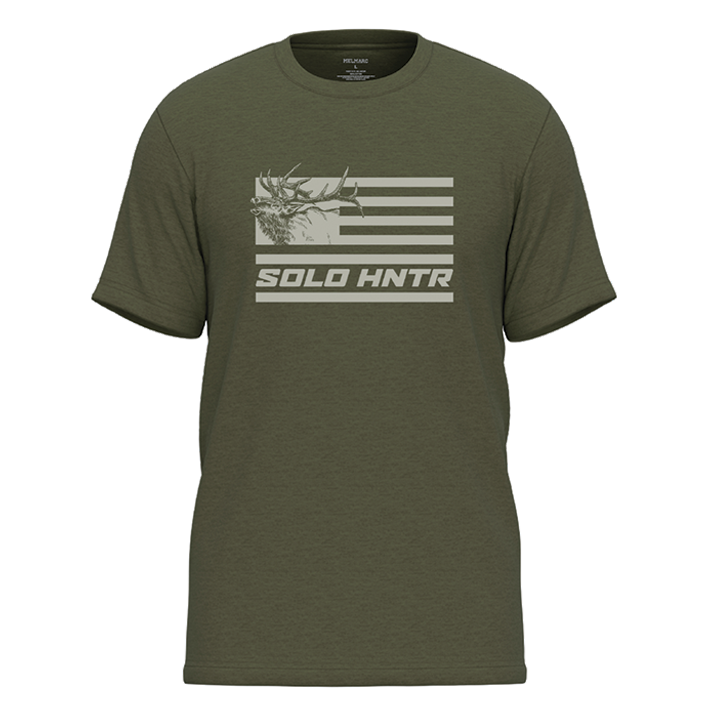 WAPITI FLAG - Short Sleeve T (Military Green)