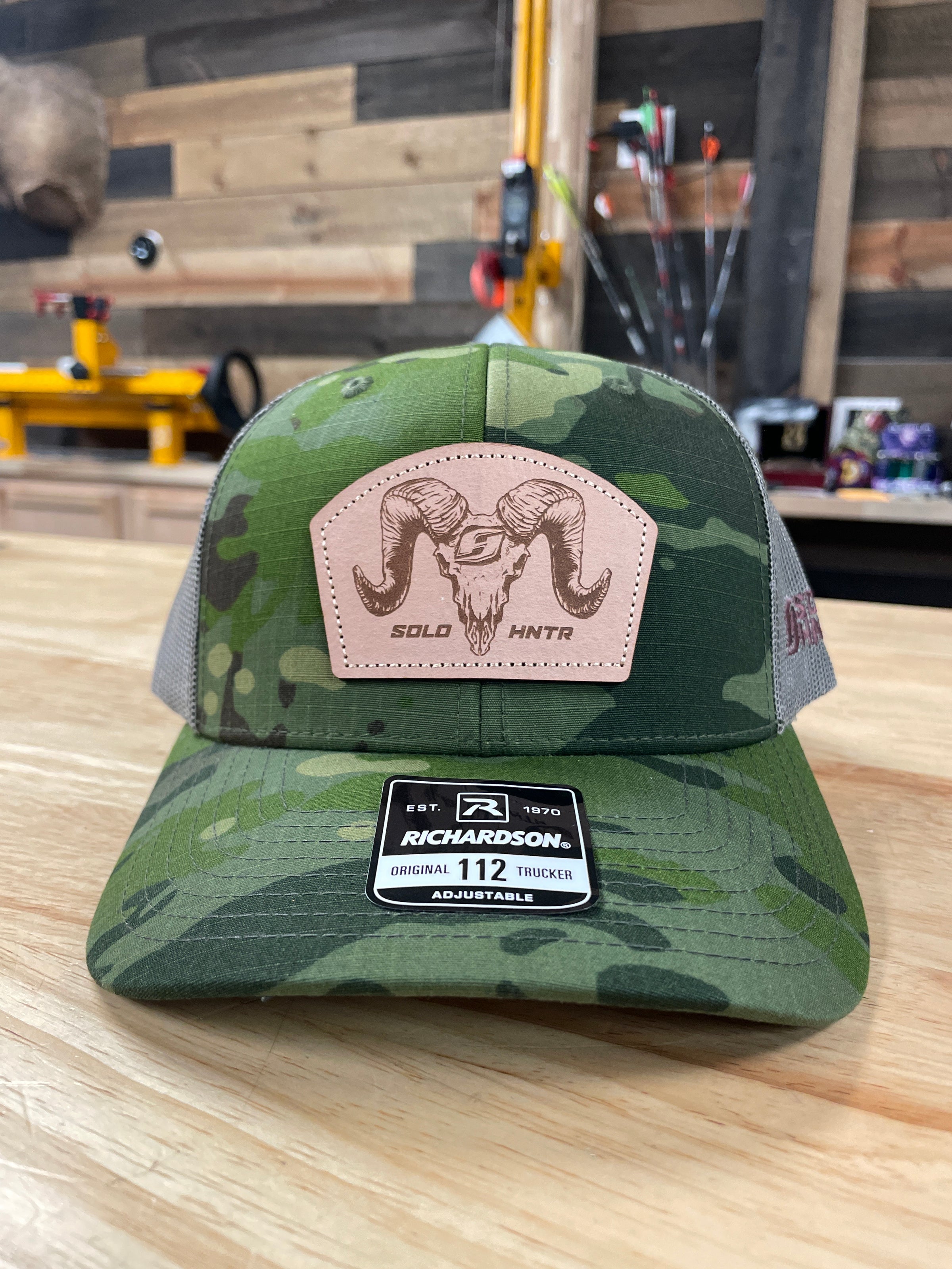 RAM - Leather Patch Hat Green Multicam