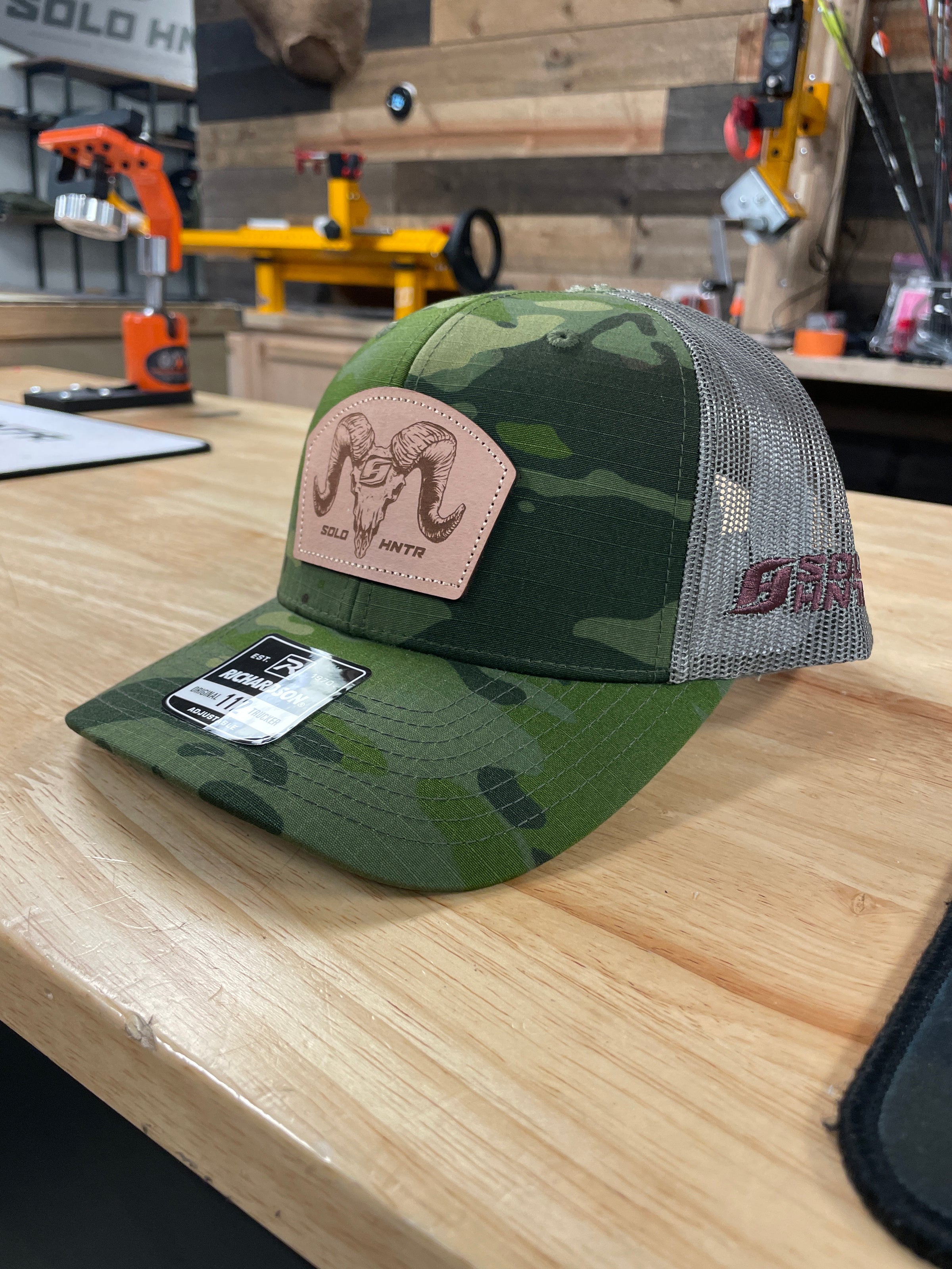 RAM - Leather Patch Hat Green Multicam