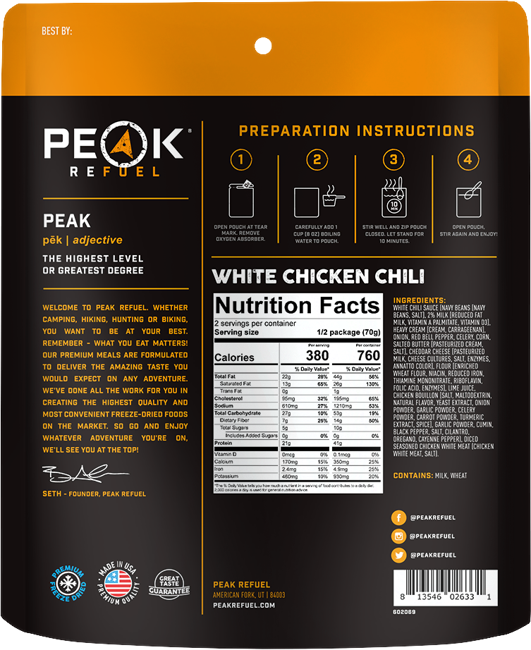 PEAK REFUEL - White Chicken Chili