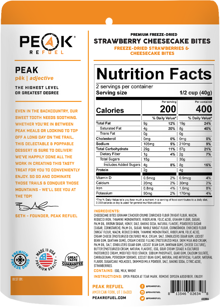 PEAK REFUEL - Strawberry Cheesecake Bites