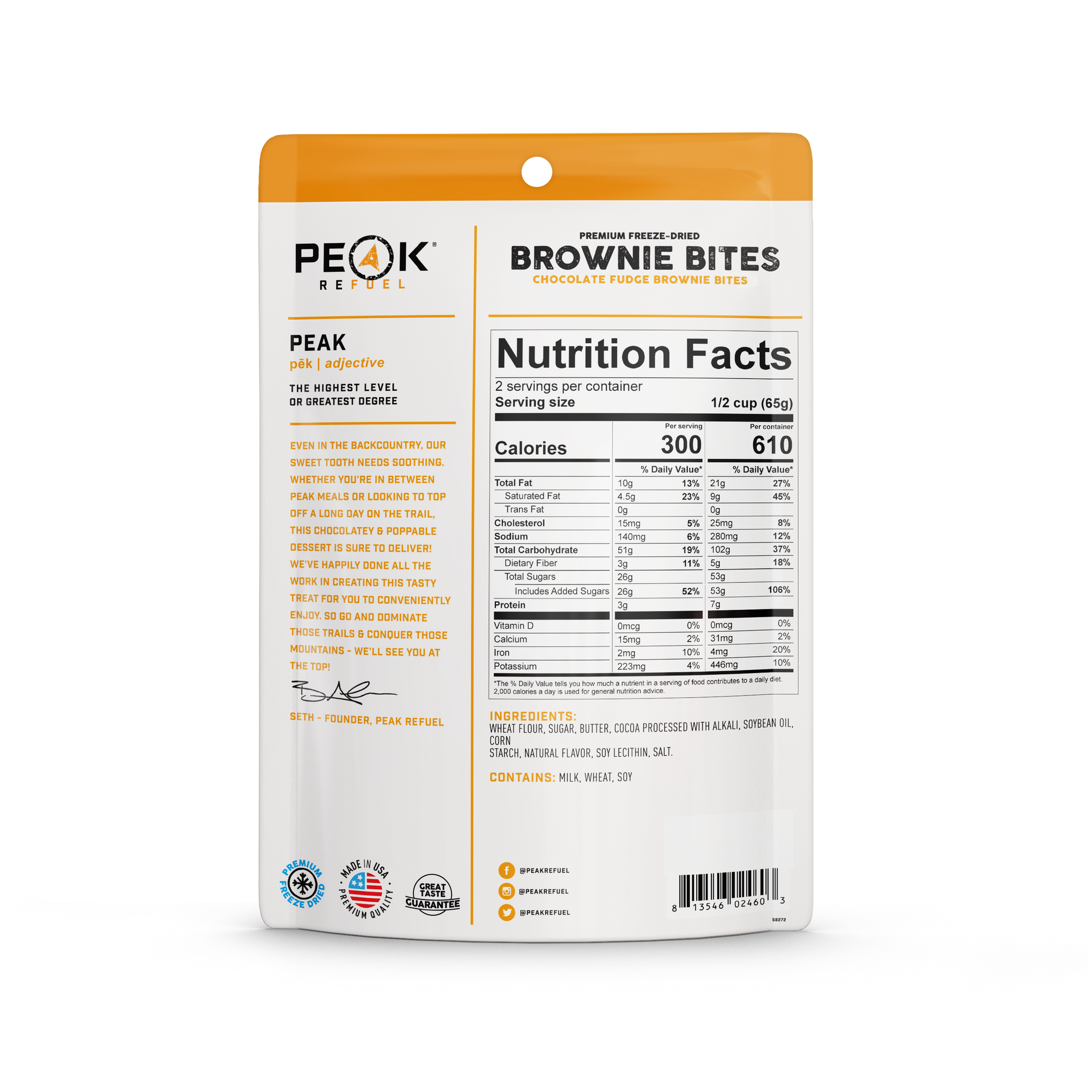 PEAK REFUEL - Chocolate Fudge Brownie Bites