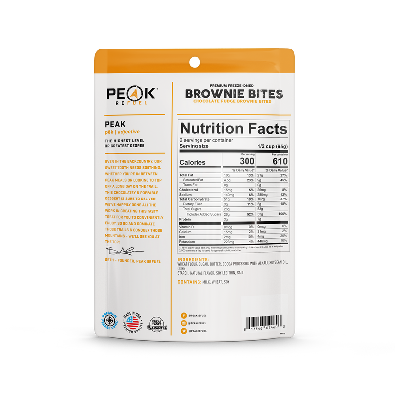 PEAK REFUEL - Chocolate Fudge Brownie Bites