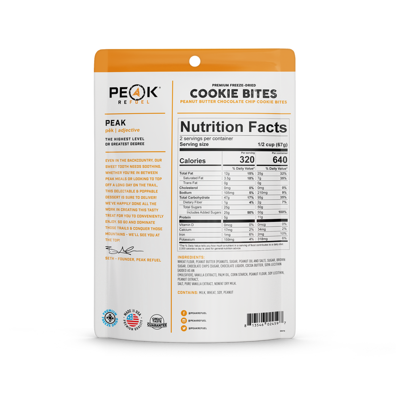 PEAK REFUEL - Peanut Butter Chocolate Chip Cookie Bites